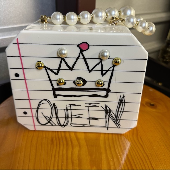 Crown Design Mini Bag - Cream and Black‎ - Picture 8 of 8